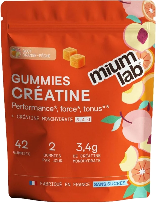 Sachet Mium Lab Gummies Créatine fabriqué en France