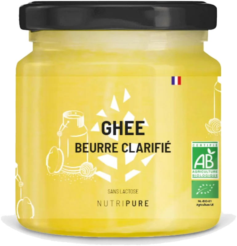 Pot de ghee bio Nutripure, beurre clarifié